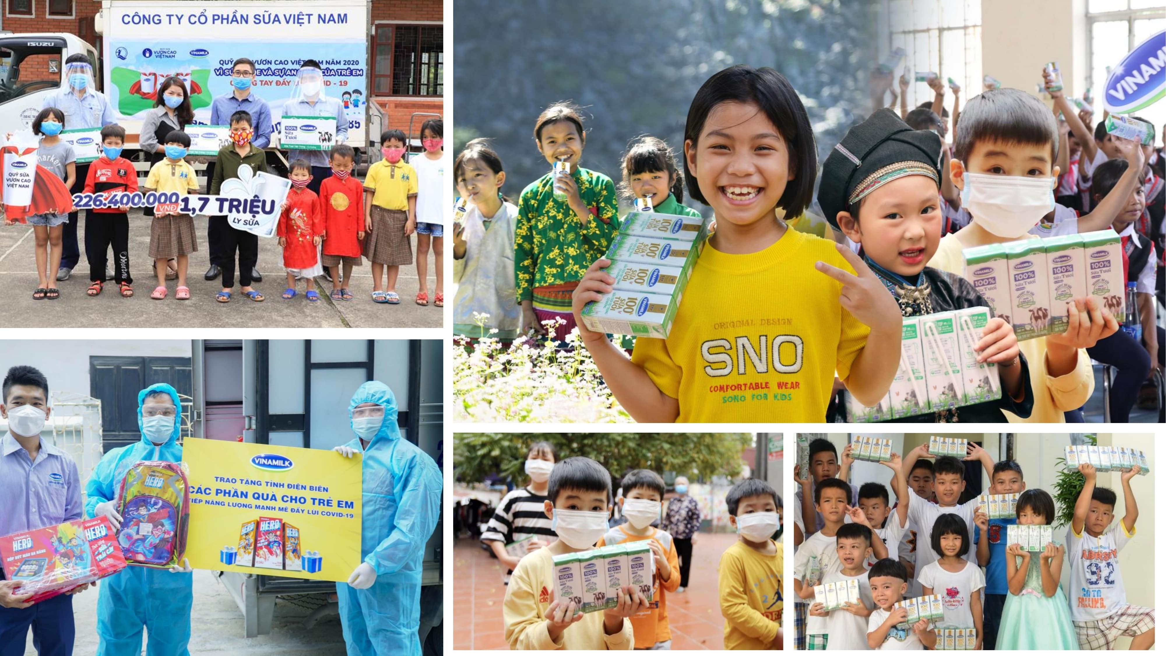 Vinamilk thực hiện nhiều chương trình hướng đến trẻ em như Quỹ sữa Vươn cao Việt Nam, chăm sóc dinh dưỡng trẻ em trong đại dịch… 