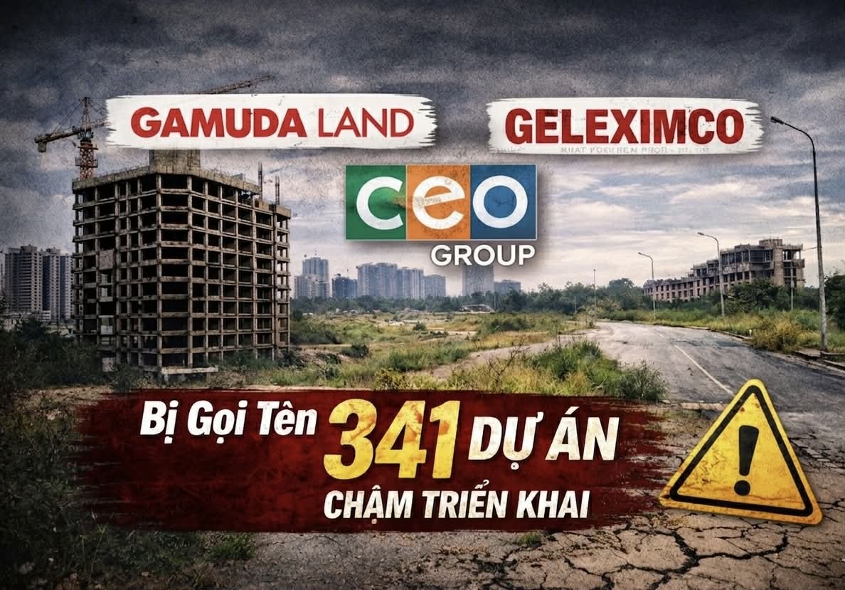 Gamuda Land, Geleximco, CEO Group… bị gọi tên trong danh sách 341 dự án chậm triển khai