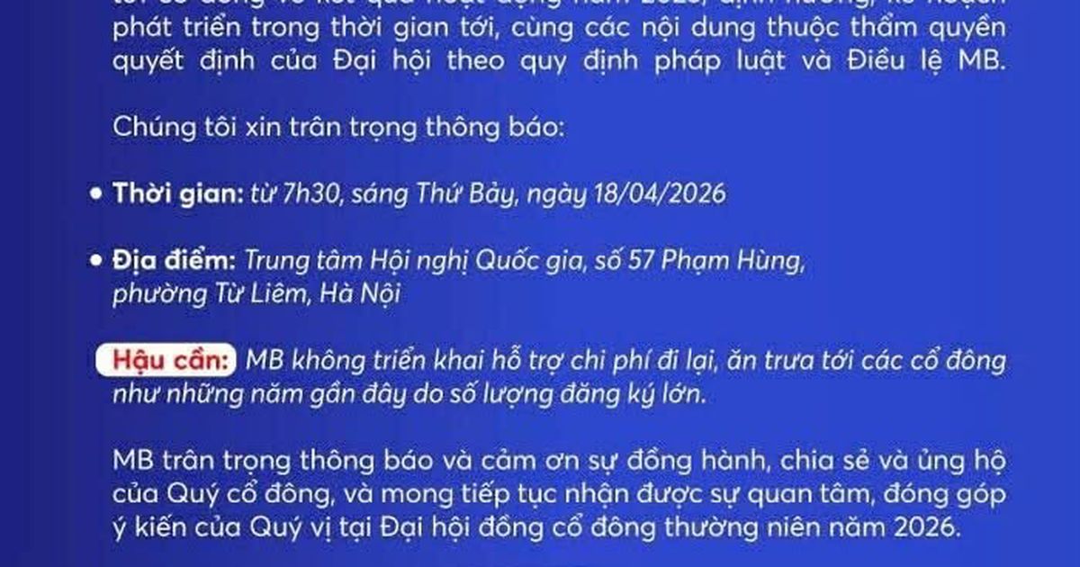 Cầm vài trăm cổ MBB: Đi họp ĐHĐCĐ hay ở nhà để tránh “lỗ chi phí”?
