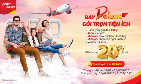 Săn triệu vé Vietjet từ 0 đồng trong suốt tuần, thêm cơ hội trúng vàng 999,9