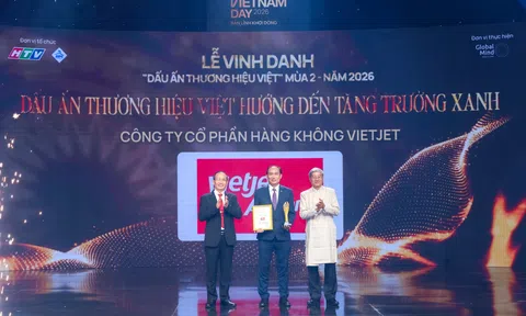 Vietjet được vinh danh “Dấu ấn Thương hiệu Việt hướng tới tăng trưởng xanh”