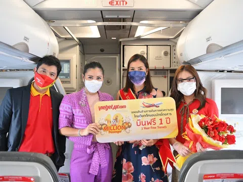 Vietjet khôi phục thêm hai đường bay và đạt mốc vận chuyển 10 triệu hành khách tại Thái Lan