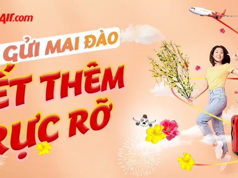 Đưa Xuân đi khắp mọi miền với dịch vụ vận chuyển mai, đào của Vietjet dịp Tết 2024