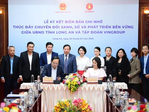 Long An và Vingroup hợp tác chuyển đổi xanh, chuyển đổi số và phát triển bền vững