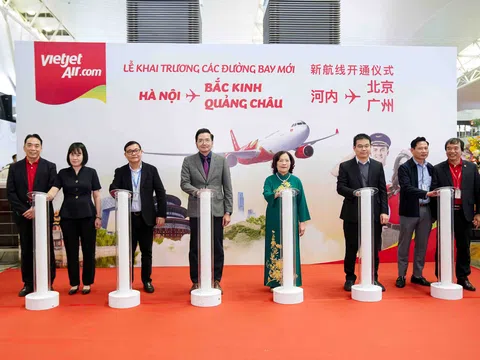 Không ngừng mở rộng kết nối với thế giới, Vietjet khai trương loạt đường bay mới tới Bắc Kinh, Quảng Châu (Trung Quốc)