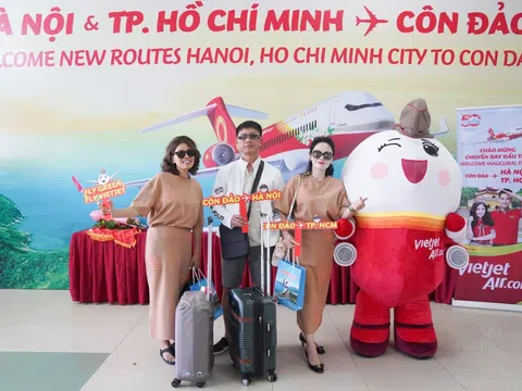 Vietjet khai trương cùng lúc 2 đường bay kết nối Hà Nội và TP. Hồ Chí Minh với Côn Đảo