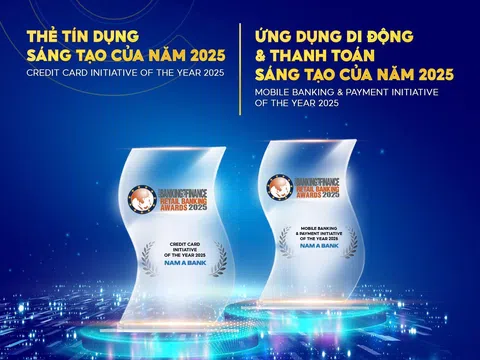 Nam A Bank nhận cú đúp giải thưởng quốc tế
