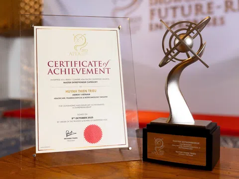 Tổng giám đốc Amway Việt Nam vinh dự được trao giải thưởng Doanh nhân xuất sắc châu Á 2025