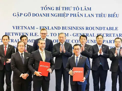 Tổng Bí thư Tô Lâm chứng kiến Vietjet ký thỏa thuận phát triển nguồn lực hàng không quốc tế, thúc đẩy hợp tác mới giữa Việt Nam và Phần Lan