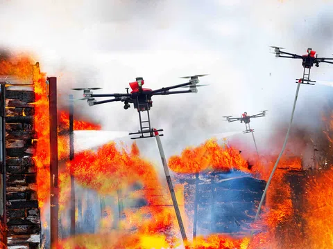 UAV bầy đàn - giải pháp chữa cháy hẻm nhỏ tại các thành phố lớn