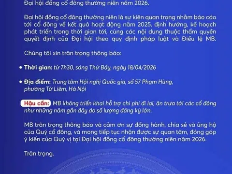 Cầm vài trăm cổ MBB: Đi họp ĐHĐCĐ hay ở nhà để tránh “lỗ chi phí”?