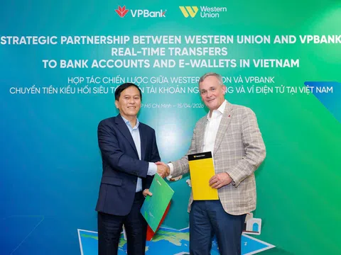 VPBank ký kết hợp tác chiến lược với Western Union triển khai dịch vụ nhận tiền kiều hối siêu tốc vào ví điện tử và tài khoản ngân hàng tại Việt Nam
